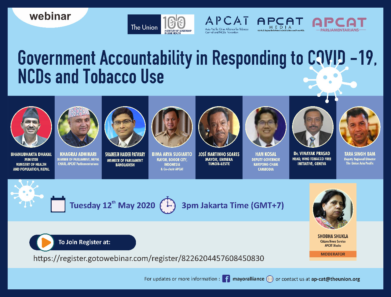 Webinar: Government accountability in responding to COVID-19, NCDs and tobacco use