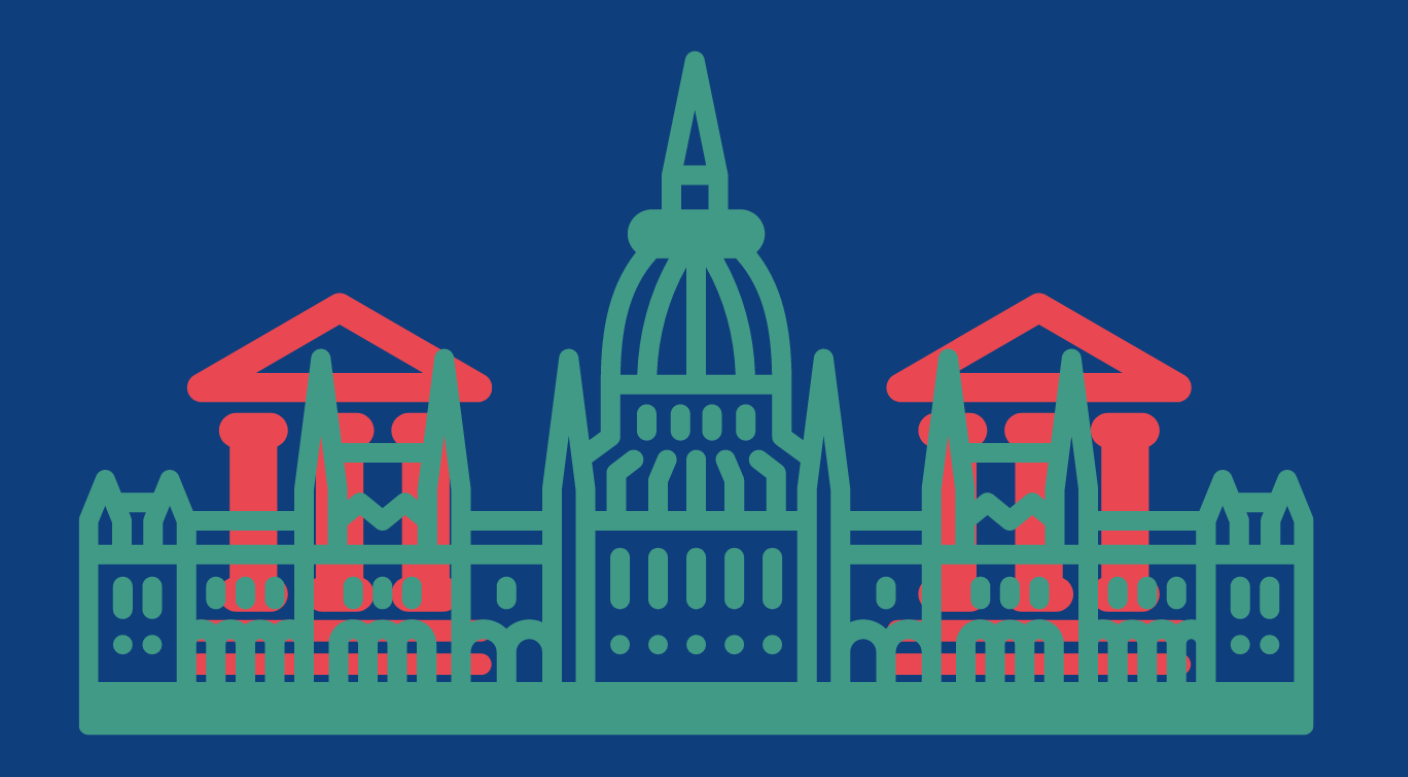 different colors and buildings